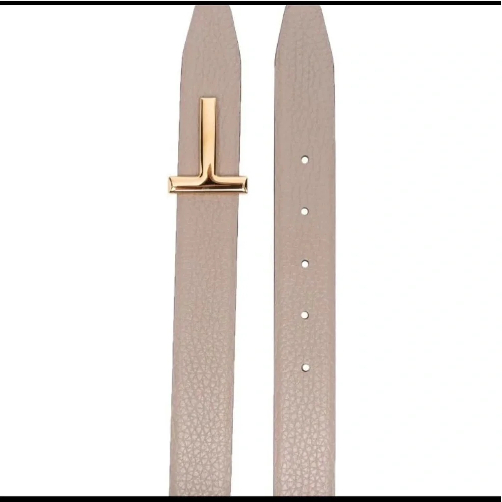 T-buckle leather belt - Picture 2 of 8